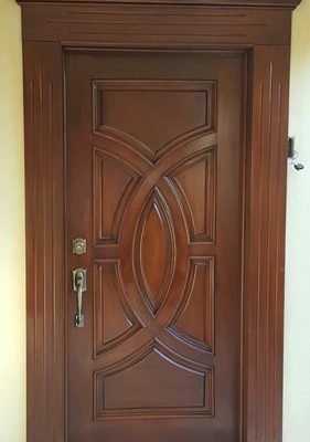 Pintu Minimalis Kamar Tidur Kayu Jati Model List Lengkung