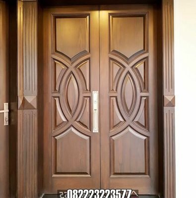 Pintu Minimalis Mewah Kayu Jati Jepara Model Terbaru