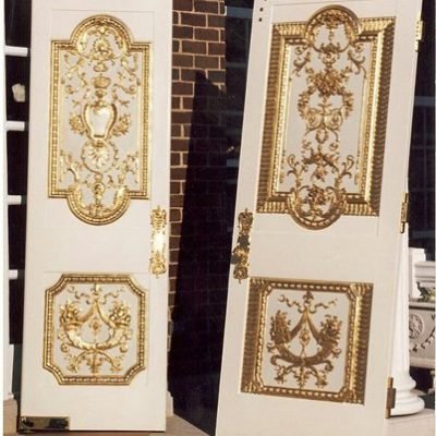 Pintu Warna Putih Emas Terbaru Ukir Jepara Cat Duco