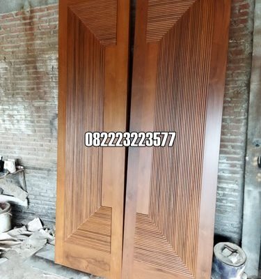Model Pintu Minimalis Kupu Tarung Terbaru Kayu Jati
