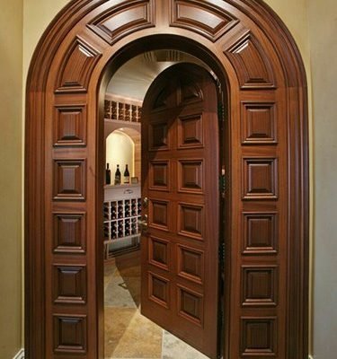 Pintu Lengkung 1 Daun Model Arcitrafe Minimalis Kayu Jati